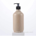 Custom Color Empty Wheat Straw Plastic Biodegradable Shampoo Bottle Lotion Bottle